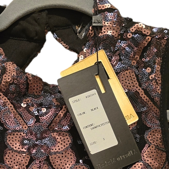 NWT Alberto Makali Sequin Halterneck Mini Dress. Size Small - Picture 11 of 11